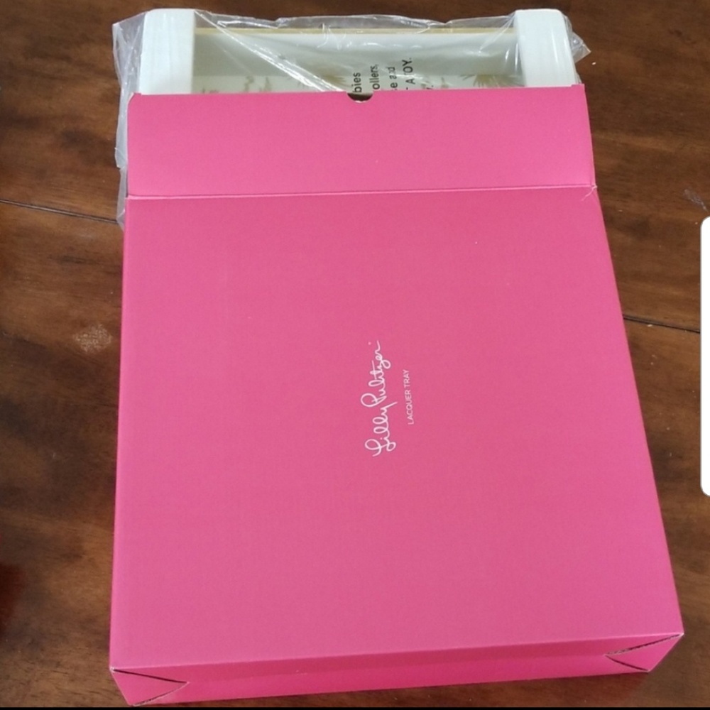Lilly Pulitzer Tray Gold Palms - Picture 3 of 3